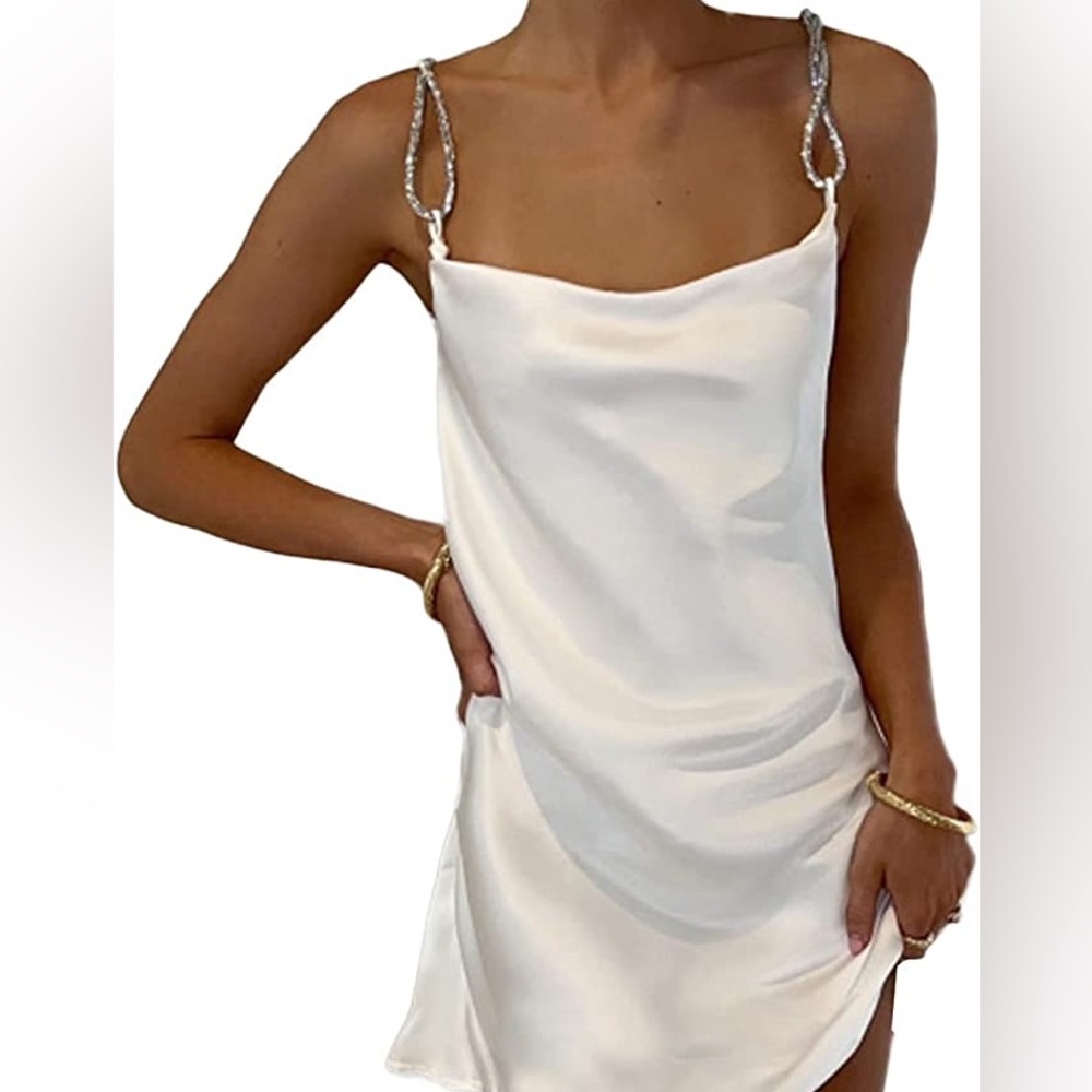 Sleeveless Satin Party Dress